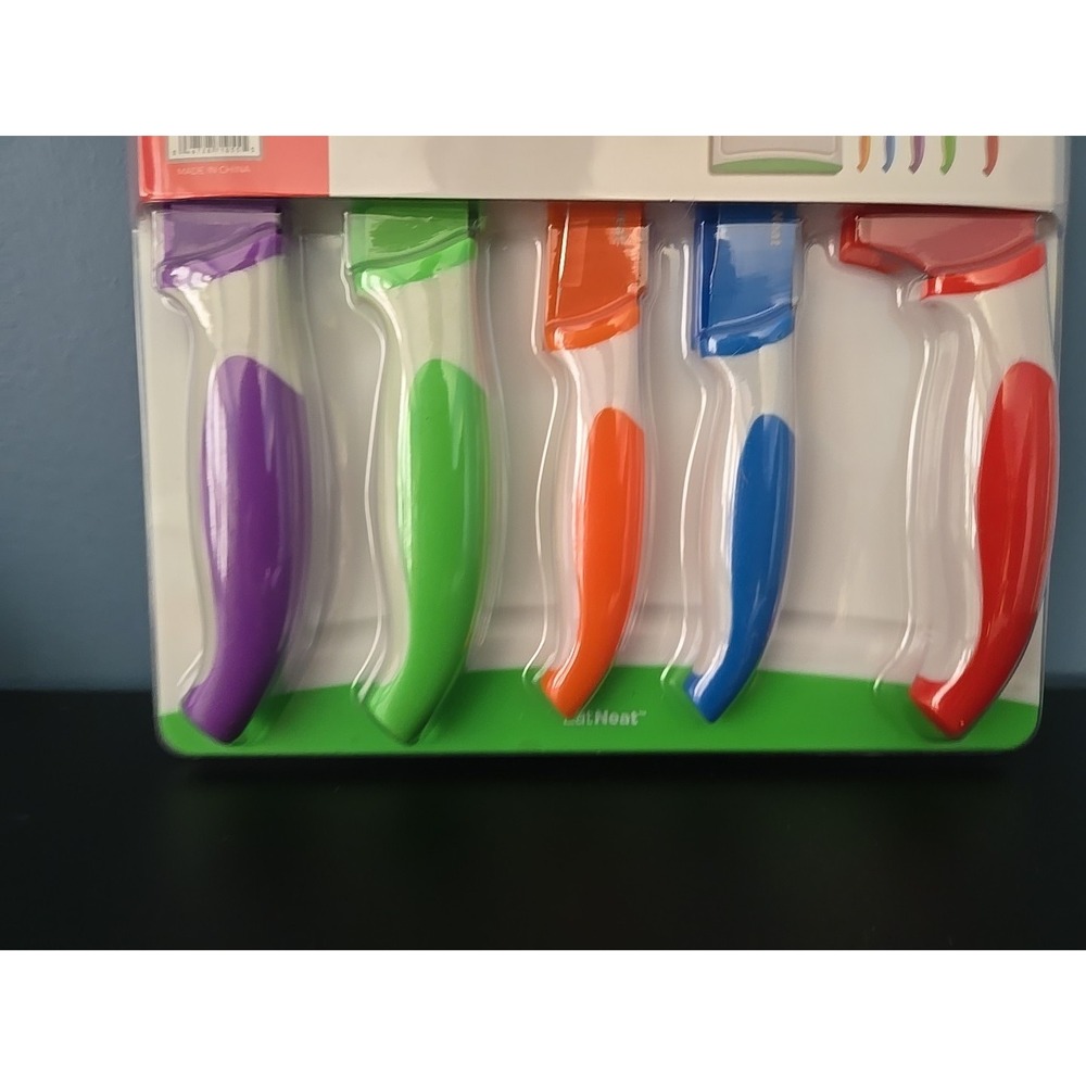 EatNeat 12-Piece Colorful Kitchen Knife Set - 5 Colored Stainless Steel Knive - Picture 5 of 7
